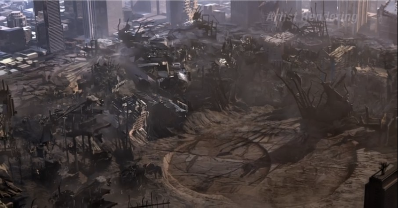 Illustration for article titled Man of Steel concept art shows trashed Metropolis after the final fight